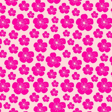 Çiçekler pürüzsüz vektör deseni