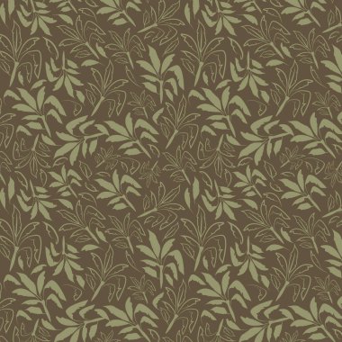  Tropikal Bitkiler kusursuz vektör deseni.