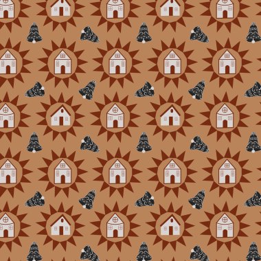 Noel dekorasyonsuz vektör deseni