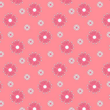 Çiçekler pürüzsüz vektör deseni