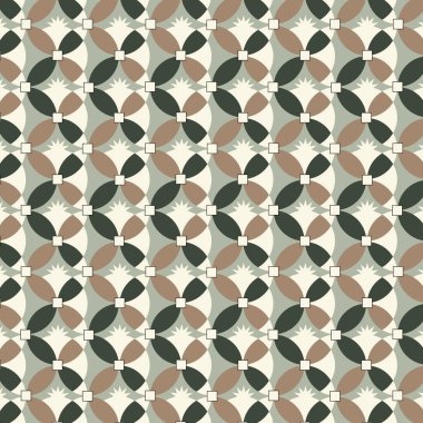 Geometrik Çiçekler kusursuz vektör deseni