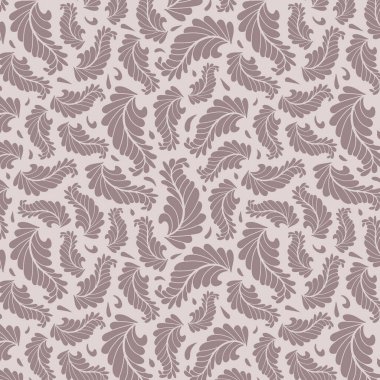 Botanik şube silueti kusursuz vektör deseni