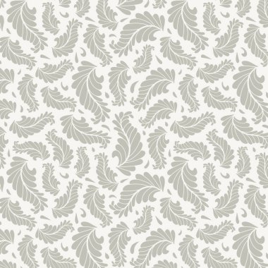 Botanik şube silueti kusursuz vektör deseni