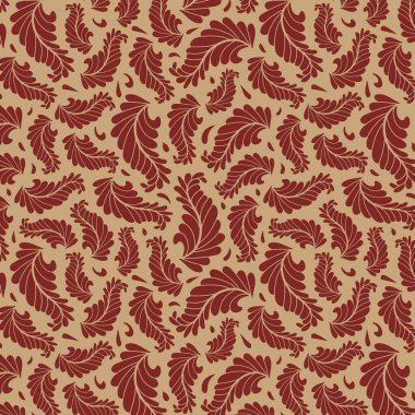 Botanik şube silueti kusursuz vektör deseni