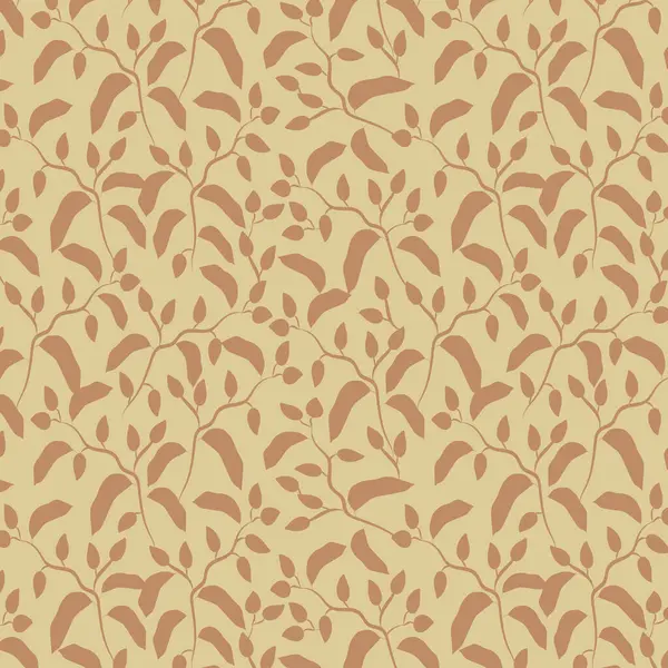  Botanik şube silueti kusursuz vektör deseni