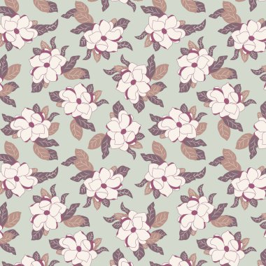 Bahar çiçekleri dikişsiz vektör deseni