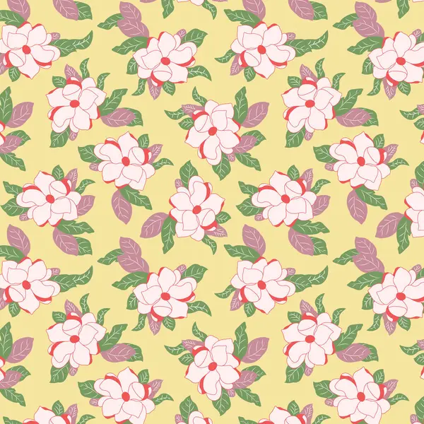 Bahar çiçekleri dikişsiz vektör deseni