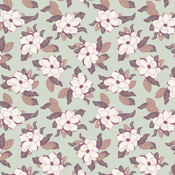 Bahar çiçekleri dikişsiz vektör deseni