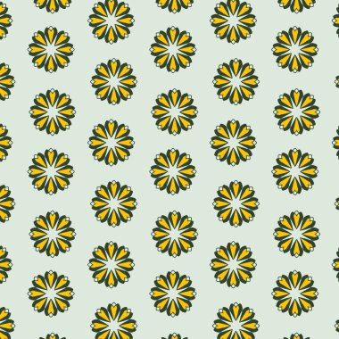 Çiçek açan, kusursuz vektör deseni