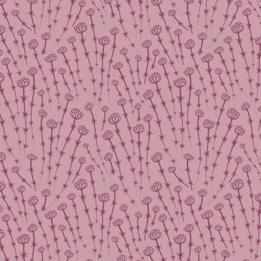 Vahşi çiçekler kusursuz vektör deseni