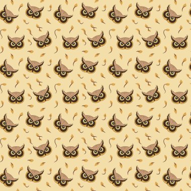 Bilge Baykuş sorunsuz vektör desen