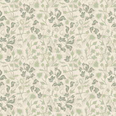 Vahşi çiçekler kusursuz vektör deseni