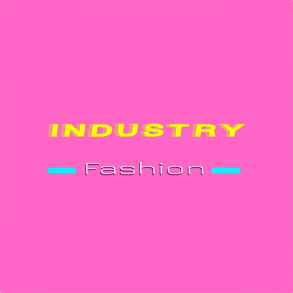 Иллюстрация Логотипа Индустрии Моды Светло Розовом Фоне Который Использован Любой — стоковое фото