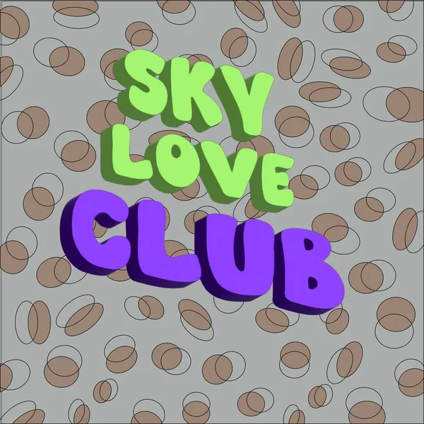 Ein Musterbild Mit Der Aufschrift Skylove Club — Stockfoto