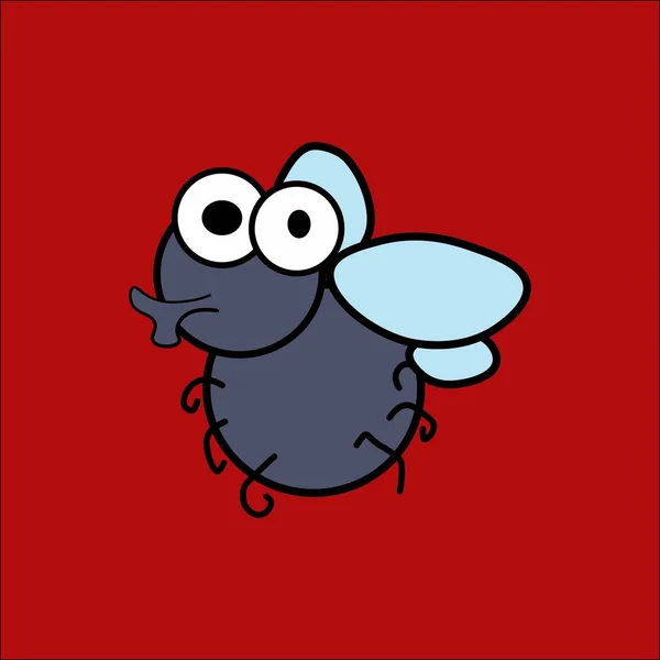 Obrázek Mouchy Hmyzu Vínově Zbarveném Pozadí — Stock fotografie