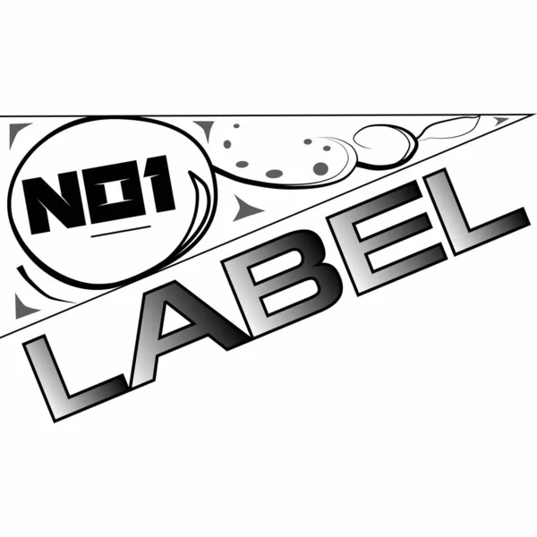 Изображение Черного Логотипа Текстом Label Белом Фоне — стоковое фото
