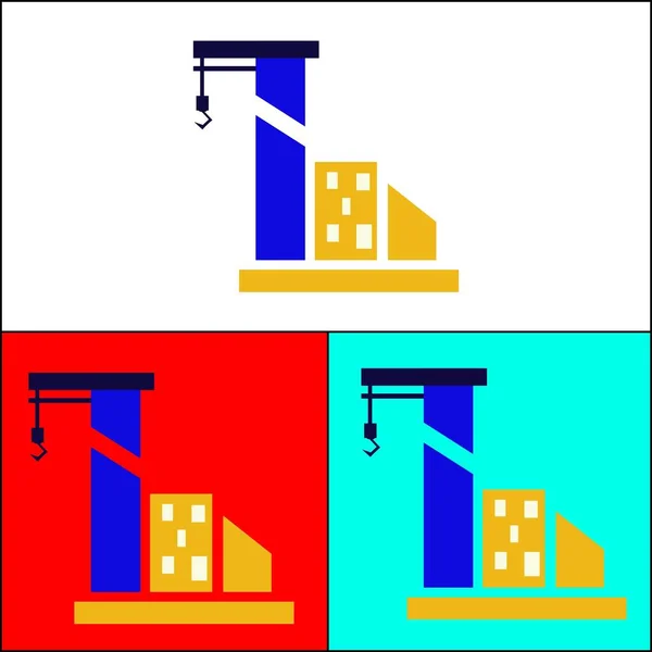 an icon of Construction crane at different colours