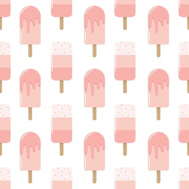 Popüler sanat tarzında arka planda renkli pastel dondurma deseni