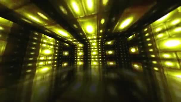 Tanzraum Lichteffekte Neonlicht Festliche Dekoration Bunte Abstrakte Hintergrund — Stockvideo