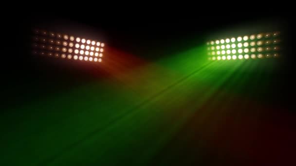 Luzes Palco Reflectoras Vermelhas Verdes Intermitentes Para Qualquer Tipo Evento — Vídeo de Stock