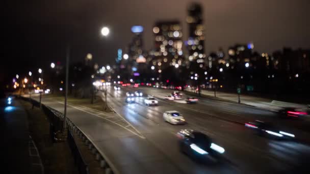 Światła Samochody Miejskie — Wideo stockowe
