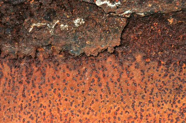 Paslı metal arka plan. Aşınmalı paslı metal yüzey