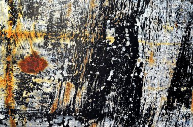 doku, arkaplan, desen. Eski paslı demir ve paslı boya.