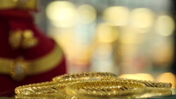 Можете Використовувати Відео Своїх Браслетах Золотих Ювелірних Виробах Індійській Культурі — стокове відео