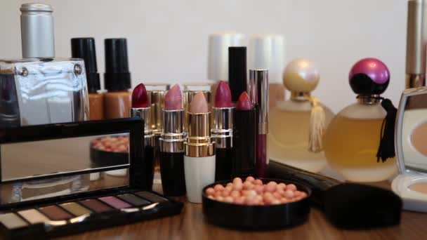 Cosmetics Beauty Shop Cosmetics — Stock Video