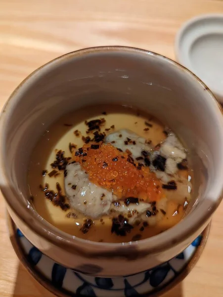 日本のおまかせ茶碗蒸し 上質な食事 — ストック写真