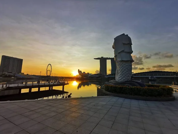 Merlion Singapur Marina Bay — Foto de Stock