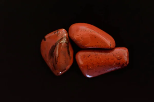 Närbild Röda Jaspis Stenar — Stockfoto