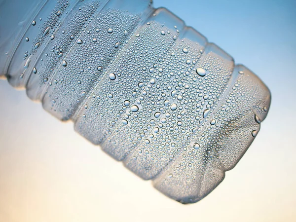 Waterbellen Achtergrond Van Glas — Stockfoto
