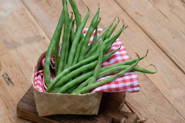 緑豆はフランス豆 ストリング豆 スナップ豆など多くの一般的な名前で知られています — ストック写真