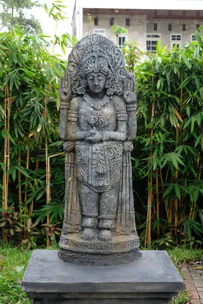 印度尼西亚马兰 2022年12月27日 来自Singhasari王国的Kertanegara雕像复制品 是用石英砂做的 古代文物 — 图库照片