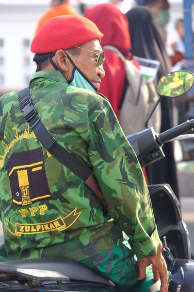 Yogya Endonezya Mayıs 2021 Srail Yogyakarta Filistin Karşı Askeri Saldırı — Stok fotoğraf