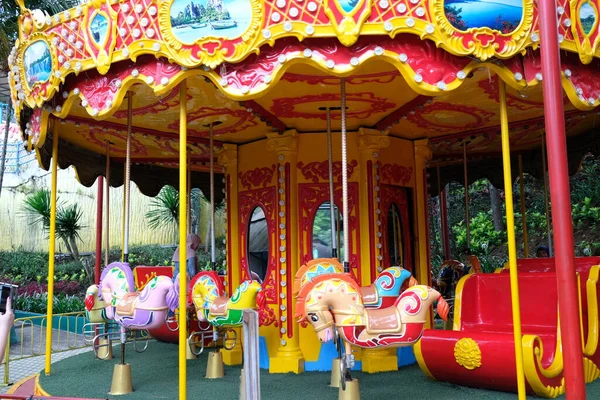 Malang Indonesia December 2022 Colorful Merry Amusement Park Komedi Putar — Stock Photo, Image