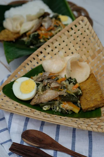 Gudeg Krecek Traditional Yogyakarta Food Made Young Jackfruit Egg Chicken — Stock Photo, Image