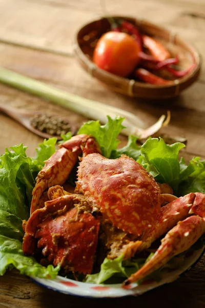 Rajungan Saos Padang Crab Popular Seafood Dish Coastal Area Crab — Stock Photo, Image
