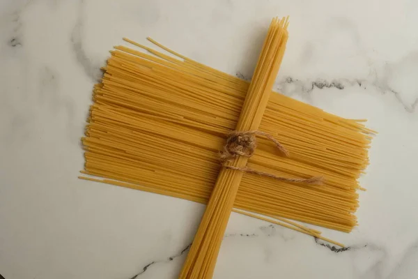 Крупный План Безглютеновых Спагетти Спагетти Глютена Цельной Пшеничной Муки Спагетти — стоковое фото