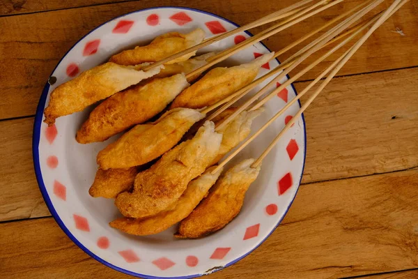 Sempol Sempolan Deep Fried Food Made Chicken Fish Shrimp Mixed — Stock Photo, Image