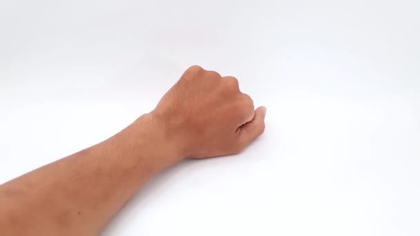 Close Mão Segurando Uma Pistola Termômetro Para Medir Temperatura Corpo — Vídeo de Stock