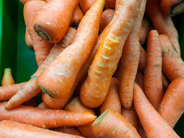 Primer Plano Las Zanahorias Frescas — Foto de Stock