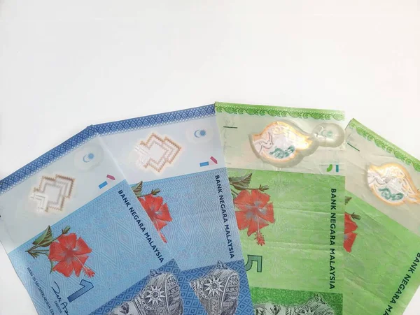 Malaysische Ringgit Währung Auf Weißem Hintergrund — Stockfoto