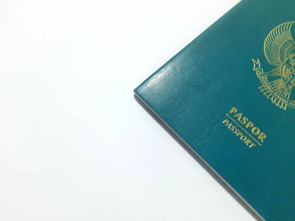 Indonesiskt Pass Vit Bakgrund — Stockfoto