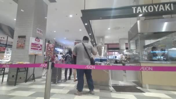 Atmosphäre Speisesaal Oder Food Court Der Aeon Mall Sentul City — Stockvideo