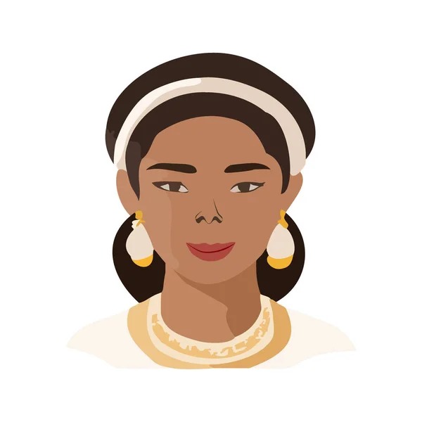 African American Young Woman Vector Illustration — Stock Vector