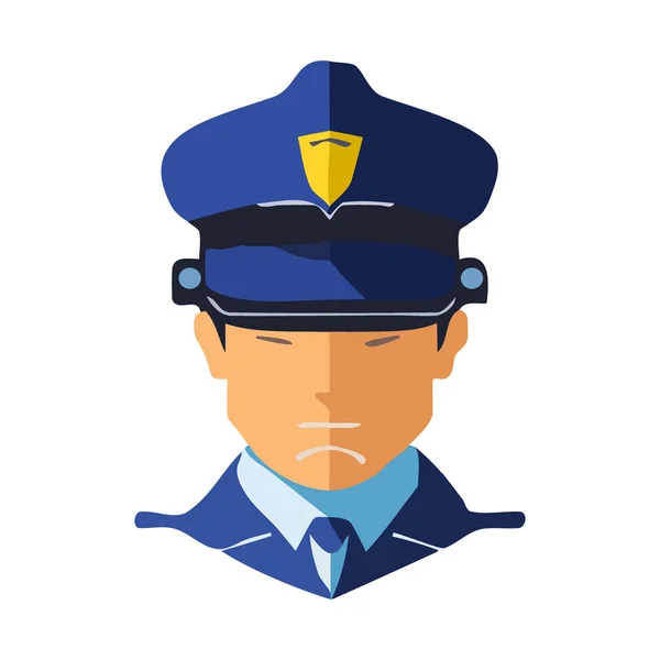 Stock vector Portrait of police officer vector illustration