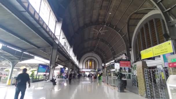 Jakarta Indonesien Juli 2023 Die Atmosphäre Bahnhof Jakarta Kota Mit — Stockvideo