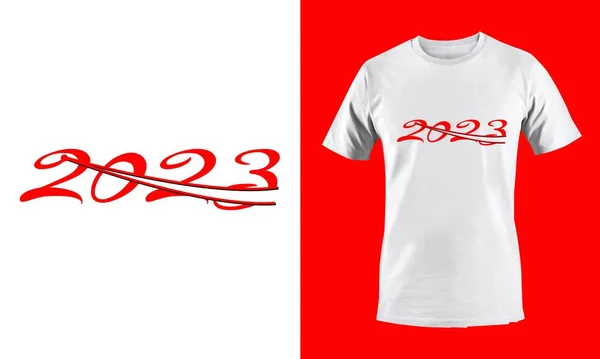 2023 Camiseta Diseño Ilustración — Vector de stock